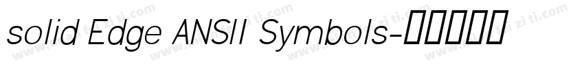 solid Edge ANSI1 Symbols字体转换